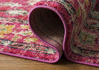 SAFAVIEH Monaco Collection Accent Rug - 3' x 5', Pink & Multi, Boho Chic Medallion Distressed Design, Non-Shedding & Easy Care, Ideal for High Traffic Areas in Entryway, Living Room, Bedroom (MNC243D)