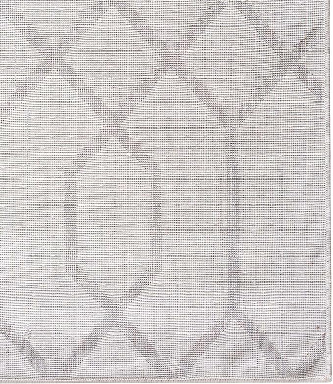 Unique Loom Marilyn Monroe Glam Collection Area Rug - Trellis (7' 10" Square, White Silver/ Silver)