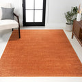 JONATHAN Y Haze Solid Low-Pile Orange Indoor Area Rug 8x10, Coastal,Bohemian,Minimalist,Classic, Easy-Cleaning for Living Room,Bedroom,Kitchen,Pet Friendly,Non-Shedding (SEU100M-8)