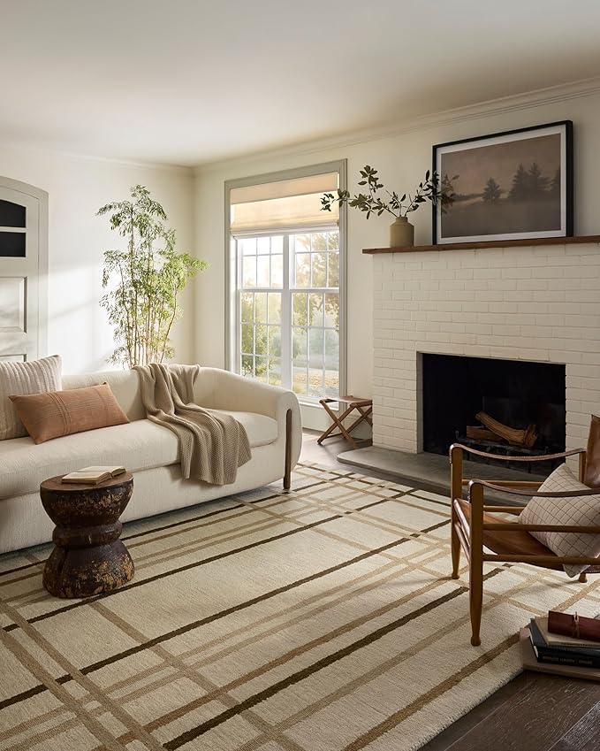 Loloi Magnolia Home by Joanna Gaines Waylon Collection WAY-01 Natural/Bark 8'-6" x 11'-6" Area Rug