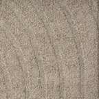 LUXE WEAVERS Modern Geometric Wave Taupe 2x3 Area Rug