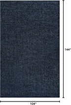 JONATHAN Y Haze Solid Low-Pile Navy Indoor Area Rug 9x12, Coastal,Bohemian,Minimalist,Classic, Easy-Cleaning for Living Room,Bedroom,Kitchen,Pet Friendly,Non-Shedding (SEU100C-9)