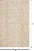 nuLOOM Alessi Solid Farmhouse Cotton Area Rug, 4x6, Beige