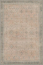 6x9 Area Rug Machine Washable Boho Rug for Living Room,Ultra-Thin Low Pile Carpet,Lightweight Indoor Printed Rug,Non Slip Floral Area Rug for Bedroom, Dining Room, Home Office,Light Beige
