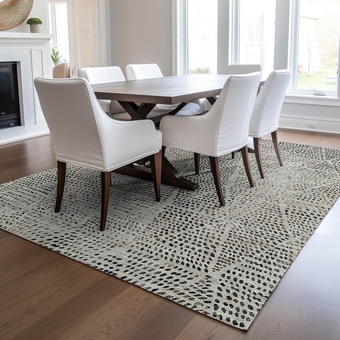 Addison Rugs Chantille ACN591 Gray 10' x 14' Indoor Outdoor Area Rug, Easy Clean, Machine Washable, Non Shedding, Bedroom, Living Room, Dining Room, Kitchen, Patio Rug