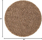 Unique Loom Solid Shag Collection Area Rug (3' 3" Round, Sandy Brown)