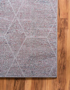 Unique Loom Trellis Frieze Collection Area Rug - Geometric (2' x 10' Runner, Blue Multi/ Ivory)