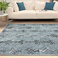 Alfa Rich 5x8 Bluish Gray Washable Area Rugs for Living Room Bedroom Kitchen Decor Cotton Rug