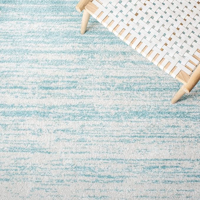 SAFAVIEH Area Rug 11x15 - Adirondack Collection - Large - Aqua & Ivory, Modern Ombre Design, Non Shedding & Easy to Clean, Ideal for Living Room, Bedroom, Office, Dining Space (ADR113J)