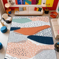 Polka Dot Rugs for Bedroom - Boho Color Block Art Area Rug 5x8, Abstract Multicolor High Traffic Anti Slip Carpets Home Decor #C047