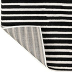 JONATHAN Y Hallie High-Low Curve Black/White 2x8 Indoor Runner Rug, Minimalist Geometric, Modern, Non-Shedding, Stain Resistant for Bedroom, Living Room, Kitchen (SCN100F-28)