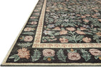 Loloi Rifle Paper Co. Eden Collection EDE-02 Mughal Garden Black 2'-6" x 9'-6" Runner Rug feat. CloudPile™