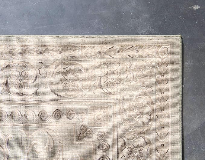 Unique Loom Versailles Collection Traditional Classic Medallion Floral Motif Area Rug (8' 0 x 11' 4 Rectangular, Green/ Ivory)