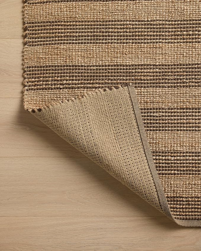 Loloi Chris Loves Julia Judy Collection JUD-06 Natural/Chocolate 7'-9" x 9'-9" Area Rug