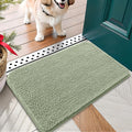 OLANLY Dog Door Mat for Muddy Paws 24x16, Absorbs Moisture and Dirt, Absorbent Non-Slip Washable Doormat, Quick Dry Chenille Mud Mat for Dogs, Entry Indoor Entryway Carpet for Inside Floor, Sage Green