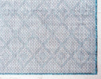 Unique Loom Outdoor Trellis Collection Area Rug - Tribal Trellis (10' x 13' 1" Rectangle, Teal/ Ivory)