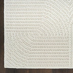 Nourison Home Textured Home Ivory 7'10" x 9'10" Area Rug - Easy Clean, Non Shedding, Bed Room, Living Room, Dining Room, Kitchen (8' x 10')