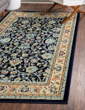 Unique Loom Sialk Hill Collection Area Rug - Washington (4' 1" x 6' 1" Rectangle Navy Blue/Cream)