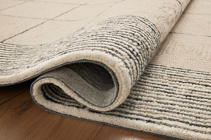 Loloi Chris Loves Julia Francis Collection FRA-02 Cream/Black 5'-0" x 7'-6" Area Rug