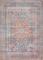 Bloom Rugs Washable Non-Slip 9' x 12' Rug - Multicolor Traditional Medallion Area Rug for Living Room, Bedroom, Dining Room, and Kitchen - Exact Size: 9' x 12'