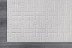 Micro Loop Indoor Rug White 6x9 Boho Geometric Neutral Area Rugs for Living Room Soft Luxury Modern Low and High Pile Durable Stain Resistant Non-Shedding Indoor Area Carpet 6 x 9