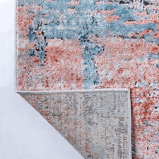 Rugs.com Leipzig Collection Area Rug – 8X11 Multi Low-Pile Rug Perfect for Living Rooms, Large Dining Rooms, Open Floorplans