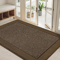 BEQHAUSE Indoor Door Mat 32" x 48", Dirt Trapper Door Mats Non-Slip Entryway Rugs Washable, Resist Dirt Absorbent Welcome Mat, Low Profile Floor Mats for Front Back Door and Entryway, Brown