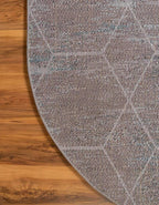 Unique Loom Trellis Frieze Collection Area Rug - Geometric (3' x 5' Oval, Blue Multi/ Ivory)
