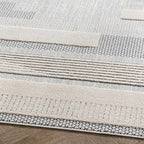 Well Woven Harlow Collection Briar Light Blue - Modern Tribal Minimalist Geometric 5x7 Area Rug - Ideal for Living Room, Dining Room & Bedroom - Durable, Stain Resistant & Easy to Clean