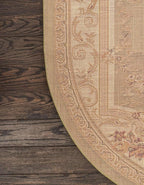 Unique Loom Versailles Collection Traditional Classic Floral Motif Area Rug (7' 11 x 10' 0 Oval, Green/Ivory)