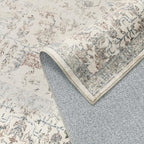 Taupe Runner Rug 2x8 Hallway Machine Washable Kitchen Vintage Distressed Non Slip Long Carpet Indoor Retro Floral Bedroom Accent Throw Rug for Bathroom Office Laundry Dining Living Room