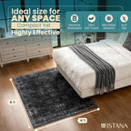 Istana 4x6 Area Rug - Black Rugs for Living Room 4x6 - Foldable Rugs for Bedroom - Stain Resistant Washable Rug - Eco-Friendly Boho Area Rugs - Easy to Clean Living Room Rug 4 x 6