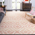 SAFAVIEH Adirondack Collection Area Rug - 9' x 12', Rose & Gold, Modern Diamond Distressed Design, Non-Shedding & Easy Care, Ideal for High Traffic Areas in Living Room, Bedroom (ADR131Q)