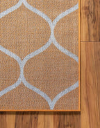 Rugs.com Lattice Frieze Collection Rug – 2' x 6' Runner Orange Medium Rug Perfect for Living Rooms, Large Dining Rooms, Open Floorplans