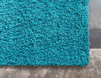 Unique Loom Solid Shag Collection Area Rug (10' x 13' 1" Rectangle, Deep Aqua Blue)
