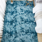 Andency Area Rugs 9x12 for Living Room Home Decor, Large Shaggy Bedroom Carpet, Non-Slip Big Shag Indoor Thick Soft Fluffy Furry Fur Area Rugs for Kids Dorm Nursery Aesthetic, Tie-Dyed Navy Blue