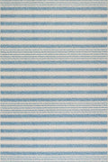Dash & Albert Vion Blue Machine Washable Rug, 2 X 3 Feet, Blue/Grey Stripe Pattern