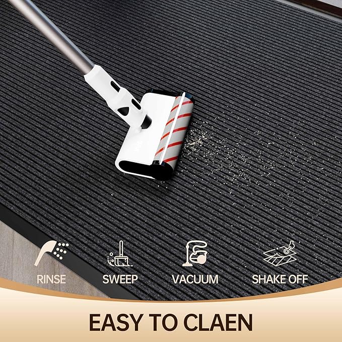 Amyracel Front Door Mat Indoor Outdoor Entrance, 48"x 96" All-Season Waterproof Doormat for Enterway, Heavy Duty Commercial Floor Mat, Fade Resistant, Rubber Back, Low Profile, Easy Clean