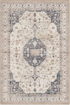 LUMI Washable Area Rug for Living Room, 5x8 Ultra Soft Traditional Rugs Non Slip with Rubber Backing, Low Profile, High Traffic, Stain Resistant Carpets, Ideal for Bedroom, Dining Room, Indoor