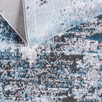 Rugs.com Leipzig Collection Area Rug – 7X10 Blue Low-Pile Rug Perfect for Bedrooms, Dining Rooms, Living Rooms
