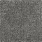 Unique Loom Solo Collection Area Rug - Calabasas (4' 1" Square, Gray)