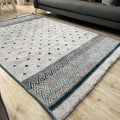 Alfa Rich 3x10 Blue Cream Off White Washable Area Rugs for Living Room Hallway Kitchen Decor Runner