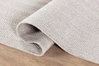 CAMILSON Easy Jute Rug 6x9, Indoor Outdoor Off-White Color Fiber Area Rugs for Living Room Patio and Bedroom Rug Herringbone Seagrass Woven Design Easy-Cleaning, Washable Outside Carpet Alfombras 6x9