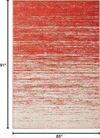 SAFAVIEH Adirondack Collection Area Rug - 5'5" x 7'7", Orange & Grey, Modern Ombre Design, Non Shedding & Easy to Clean, Ideal for Living Room, Bedroom, Office, Dining Space (ADR113P)