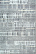 Bloom Rugs Washable Non-Slip 6' x 9' Rug - Gray Striped Area Rug for Living Room, Bedroom, Dining Room, and Kitchen - Exact Size: 6' x 9'