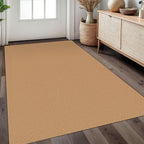 Braided Area Rug 3x5 Ft Washable Rugs for Entryway Throw Rugs with Rubber Backing Boho Door Mat Indoor Entrance Cotton Kitchen Mats Woven Front Door Carpet for Foyer Living Room, Warm Tan