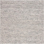 Safavieh Natura Collection Area Rug - 10' Square, Light Grey & Ivory, Handmade Wool Blend, Textured Design, Ideal for Living Room, Bedroom, Dining Space (NAT620G)