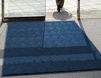 WaterHog Diamond | Commercial-Grade Entrance Mat with Rubber Border – Indoor/Outdoor, Quick Drying, Stain Resistant Door Mat (Navy, 4' x 10')