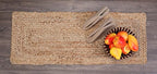 Savi Home Farmhouse Jute Burlap Table Runner 36 Inches Long, Organic Eco-Friendly Rustic Vintage Dining Table Runner, 13x36 Natural Jute Braided Table Runner