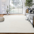 Abani Cream Area Rug 8' x 10' for Living Room, Bedroom - Zen Reiki Circles Pattern - Durable & Easy to Clean